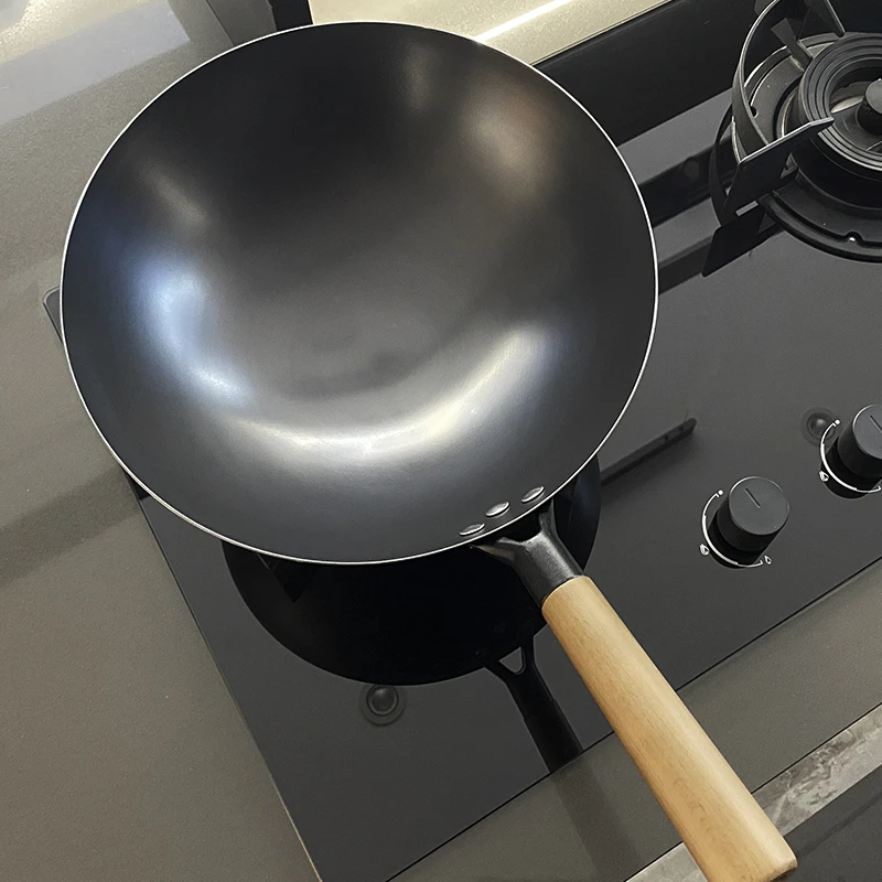 舌尖上的匠人老式铁锅家用无涂层不易粘炒锅炒菜锅通用爆炒铁锅
