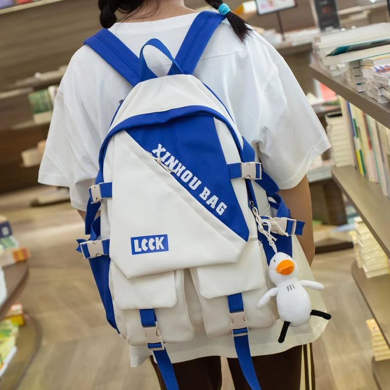 书包女韩版原宿ulzzang初中生高中背包大学生校园双肩包男ins夏季