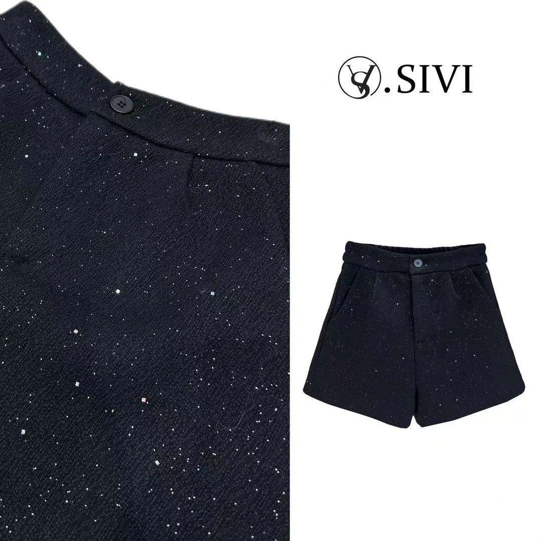 熙薇休闲短裤【沧桑年倦】2024新款时尚休闲百搭短裤F7385