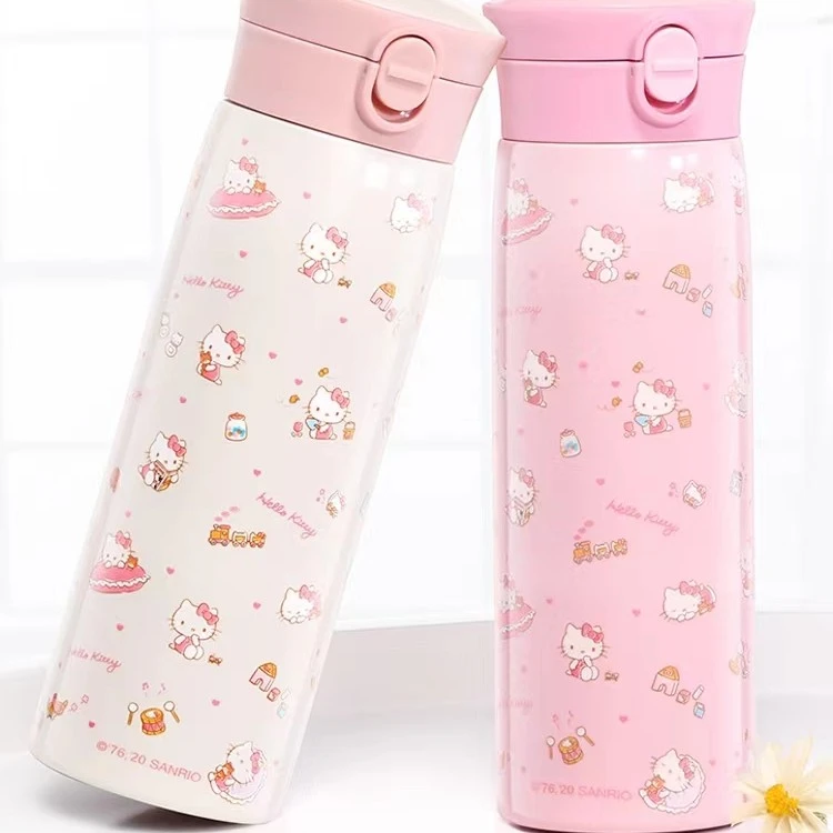 hellokitty儿童保温直饮杯316不锈钢成人宝宝弹盖小容量女童水杯