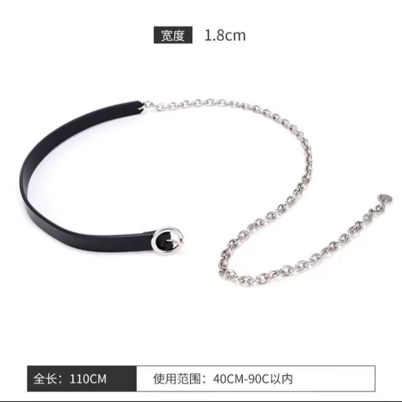 细腰带女金属黑色腰链网红时尚新爆款装饰配百搭连衣裙