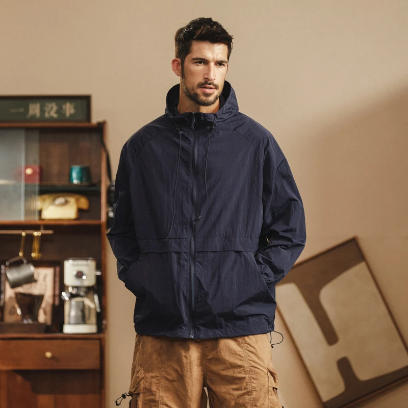 夏季薄款冰丝速干工装夹克户外防晒服男637