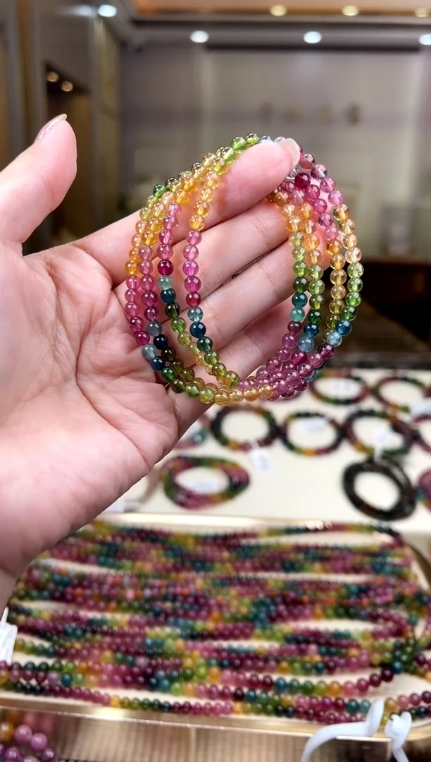 【闪购商品】碧玺/未镶嵌4mm+碧玺多圈多样性发货