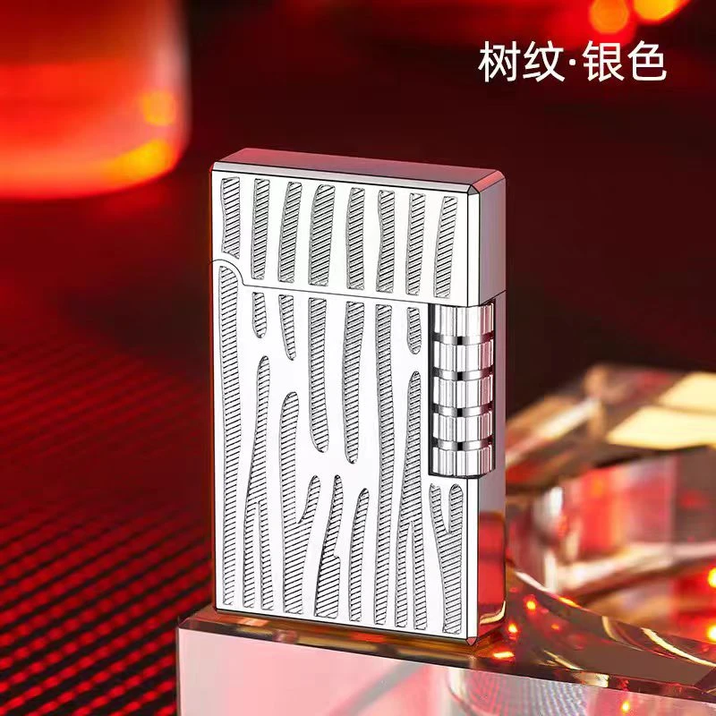 钢音朗声充气打火机个性炫酷树纹钢琴音上善若水
