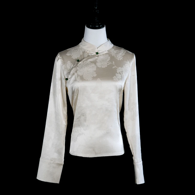 新中式国风上衣日常气质汉服复古马面裙立领对襟上衣中国风女衬衣