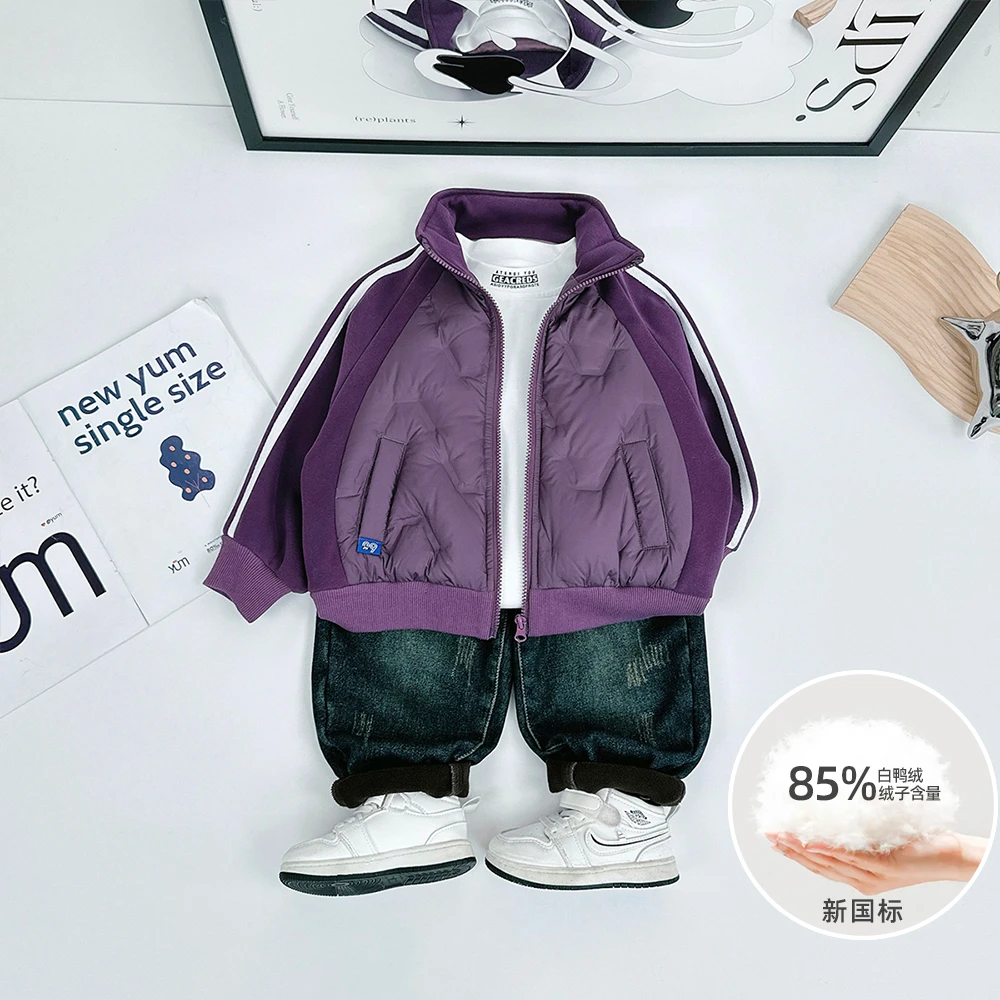 儿童羽绒服男童白鸭绒2023新款秋冬装 D-XXBB1309 悠悠童话童装
