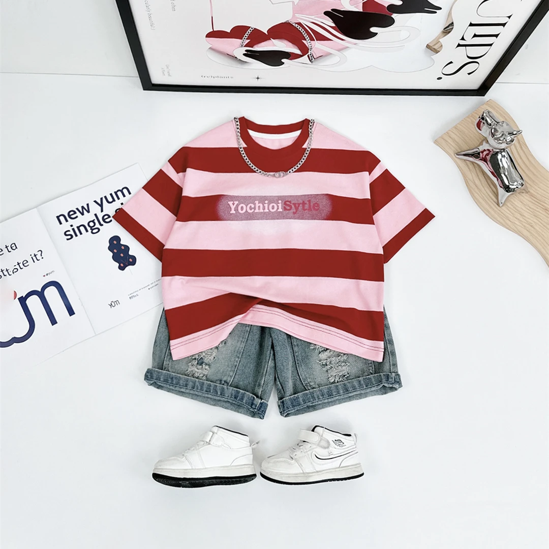 儿童短袖T恤夏季男童衣服夏装2024新款 D-BQ24322N 悠悠童话童装