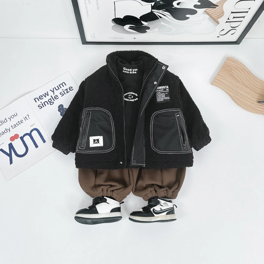 男童加厚外套秋冬款2024新款秋冬装儿童 D-DMD6180 悠悠童话童装