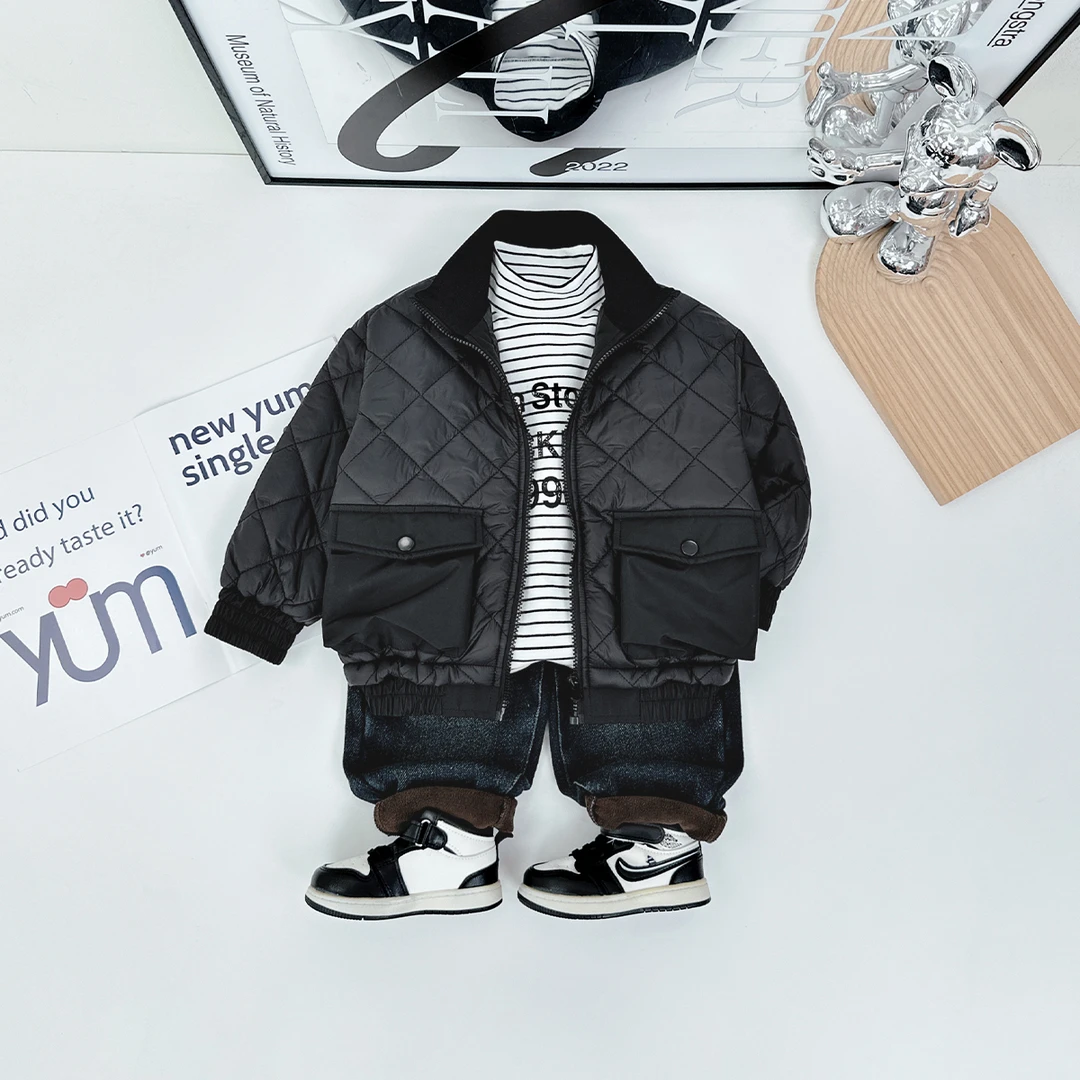 男童加厚外套秋冬款2024新款秋冬装儿童 D-HZ241076 悠悠童话童装