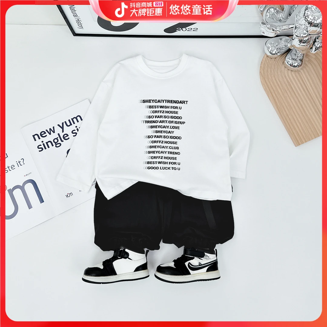 男童长袖T恤2024新款秋装儿童春秋打底衫 D-DM67016 悠悠童话童装