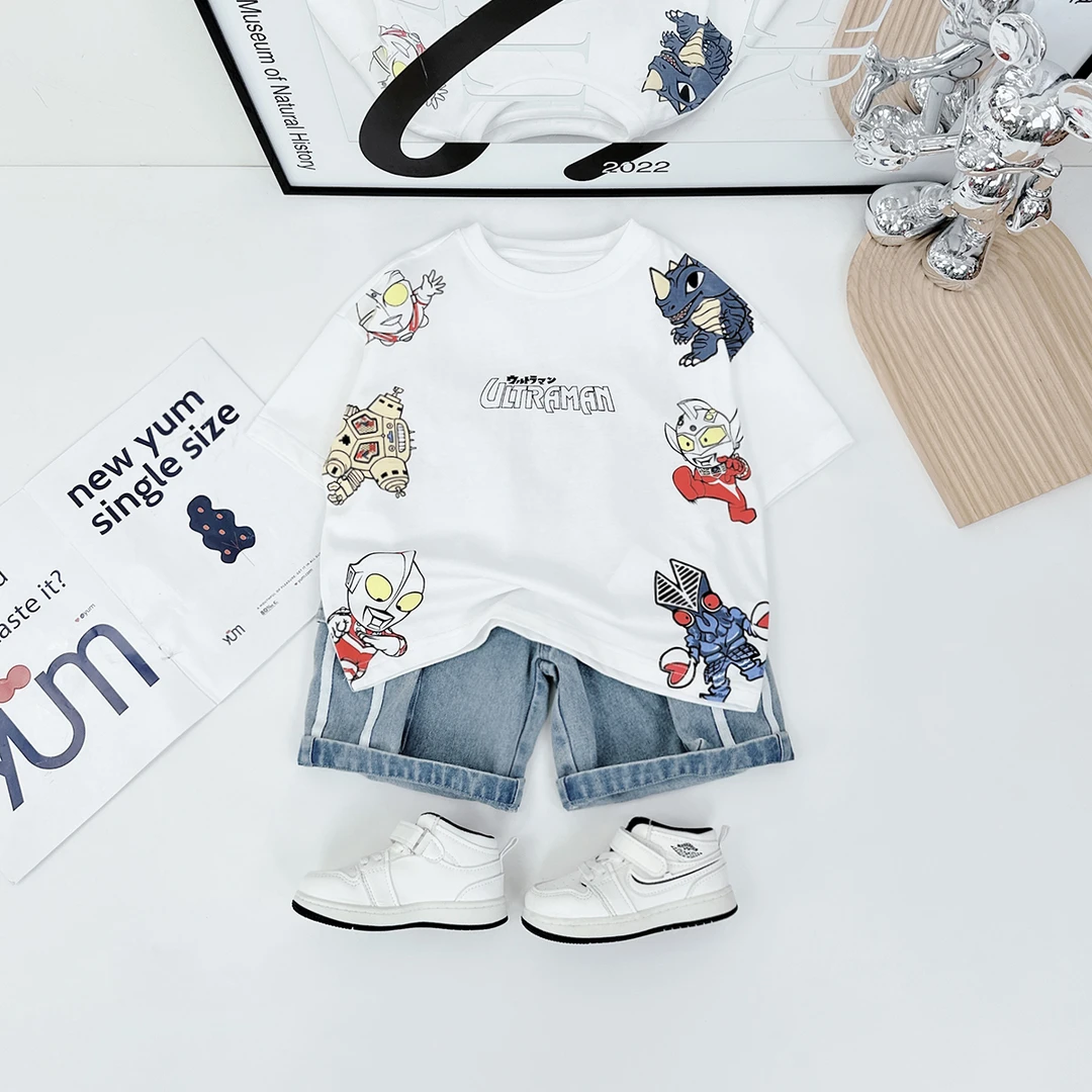儿童短袖T恤夏季男童2024新款 D-WG26560 悠悠童话联名经典奥特曼