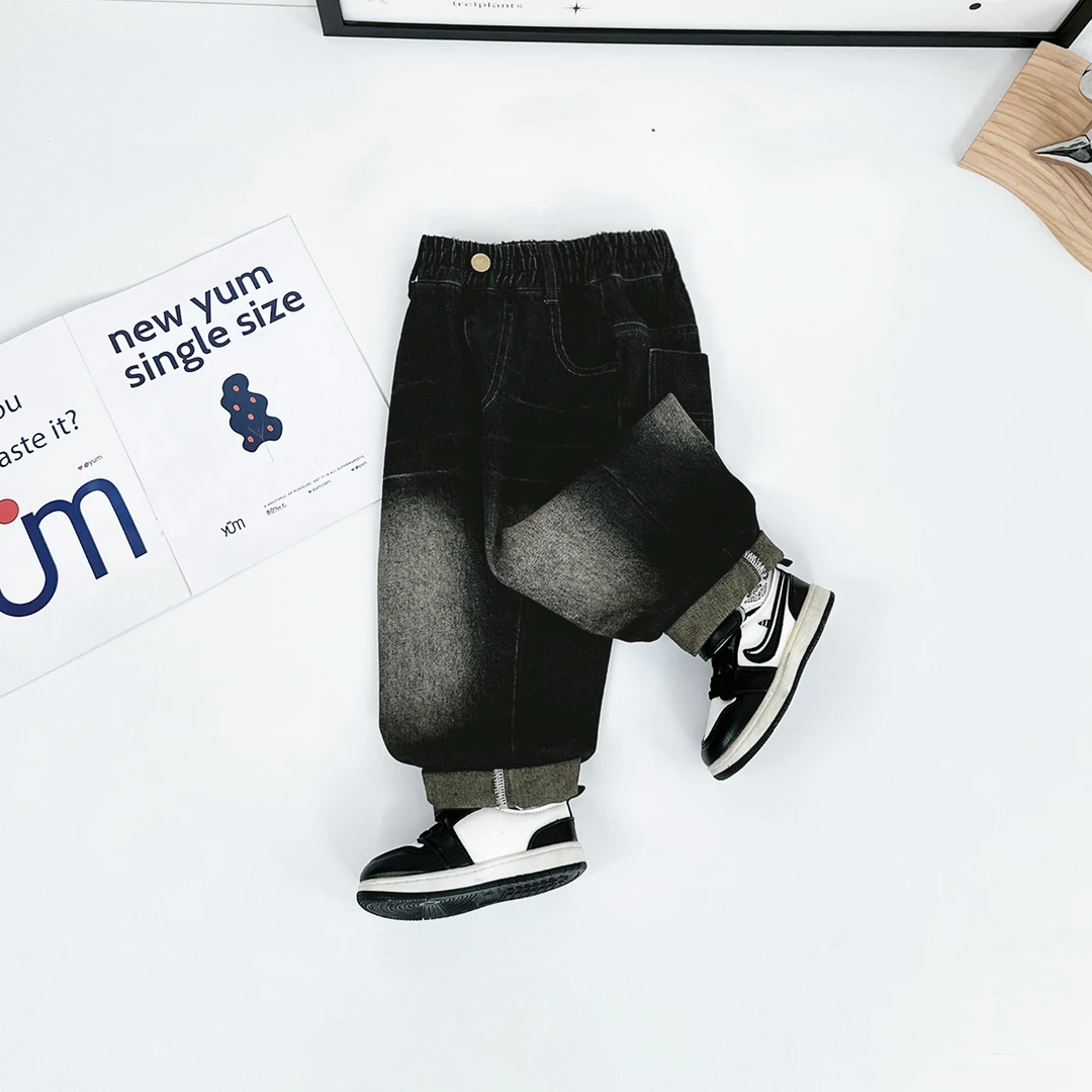 男童裤子春秋款儿童牛仔裤2024新款秋装 D-FQ24183 悠悠童话童装