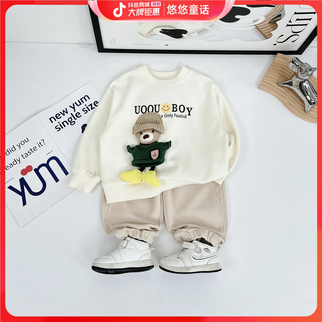 儿童卫衣长袖2024新款秋装男童春秋上衣 D-WG27485 悠悠童话童装