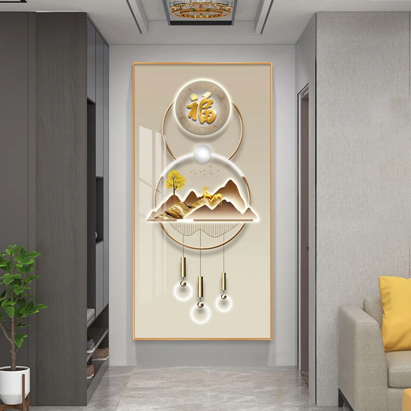 多款入户玄关装饰画现代简约轻奢高级感客厅过道背景墙壁画挂画