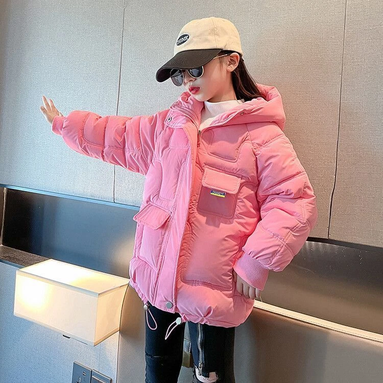 朵美巴拉巴拉宝宝女童棉服2023款冬装新款棉袄免洗加厚反季中大童