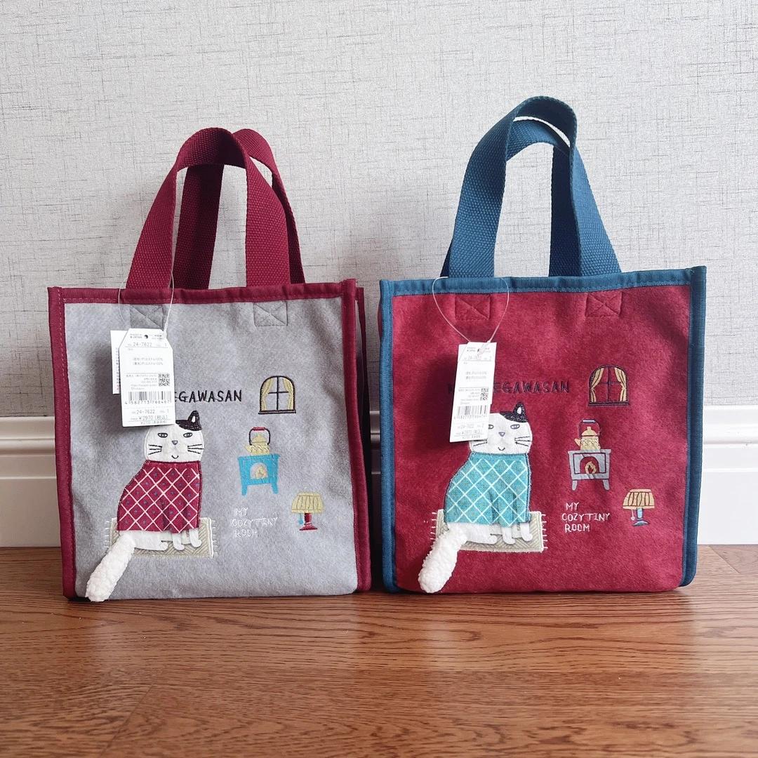 清货！！《带饭包》摇粒绒尾巴手提包饭盒包尺寸 23×23×13 手提长度30