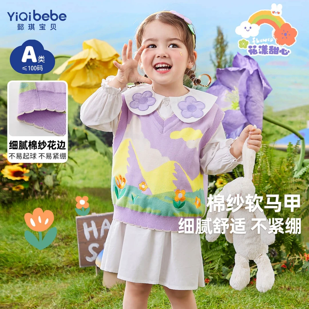 【懿琪宝贝】懿琪宝贝女童马甲春秋冬婴儿上衣小童坎肩儿童童装背心