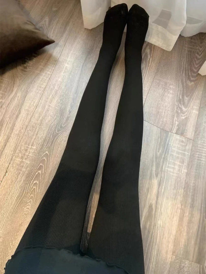 YUE  6068 螺纹大长腿显瘦打底裤