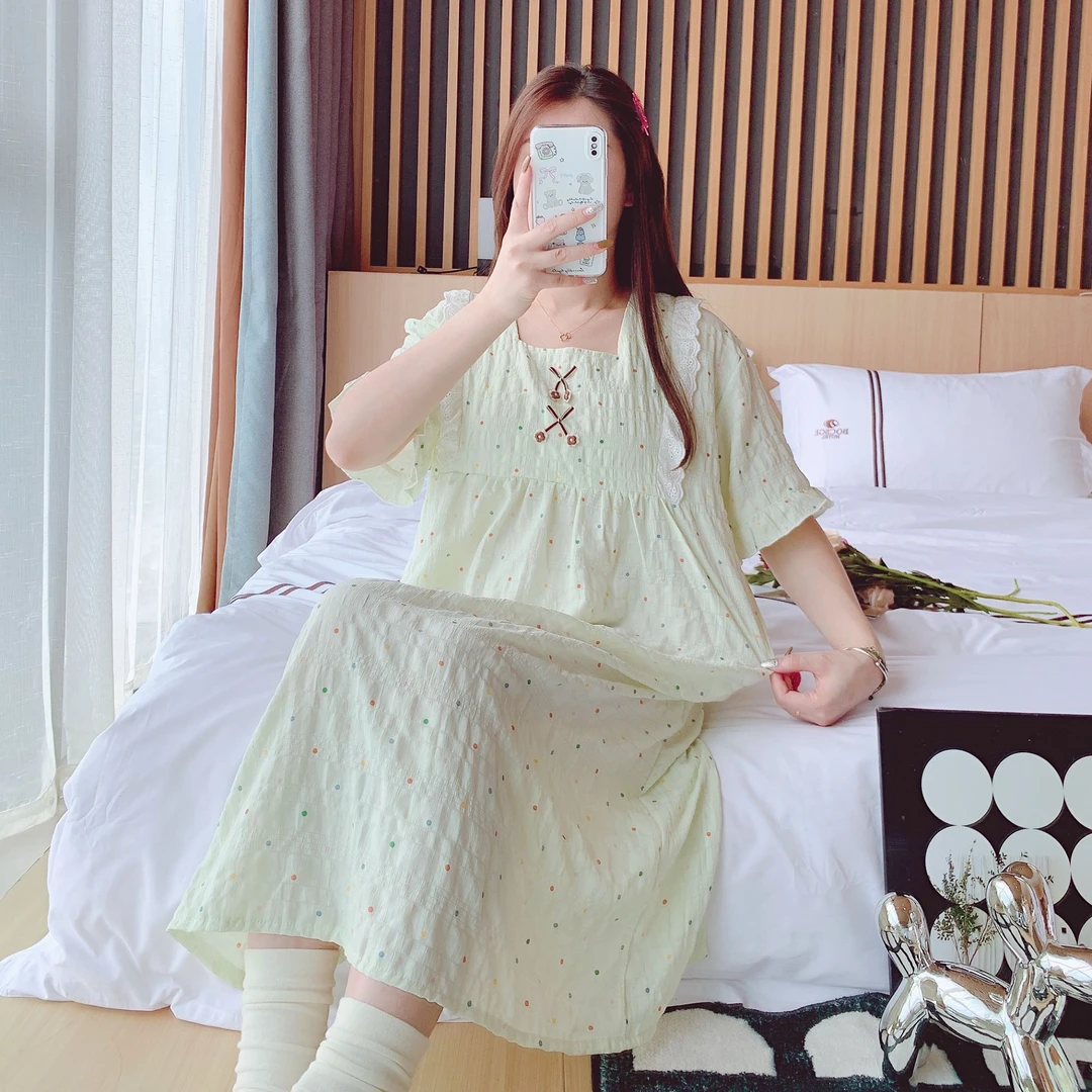 【纯棉短袖带胸垫】待产裙薄款月子服孕妇哺乳产后孕期甜美宽松夏季