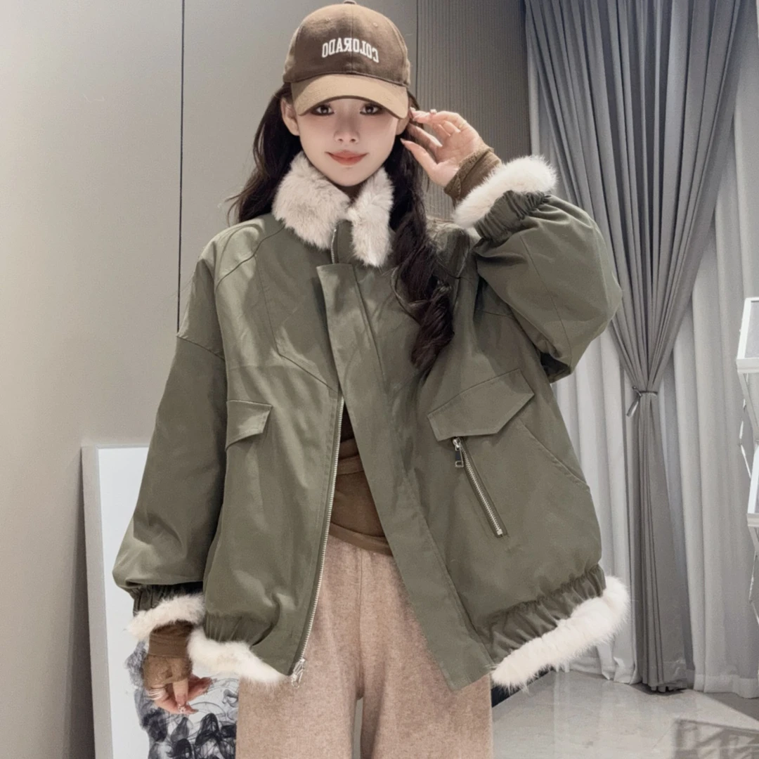 KL/蔻吕-B0456-1莎莎-精选两面穿兔皮毛一体外套