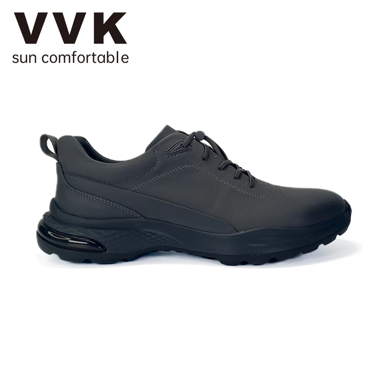 VVK/威维可男鞋秋冬新款免系带真皮户外运动皮鞋时尚轻底休闲皮鞋