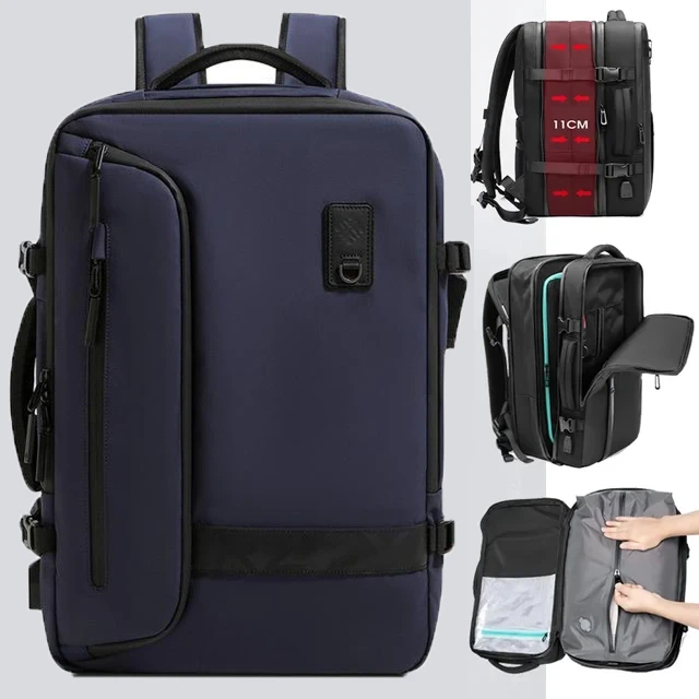 airback真空压缩背包大容量出差旅行包男女双肩包17寸防水电脑包