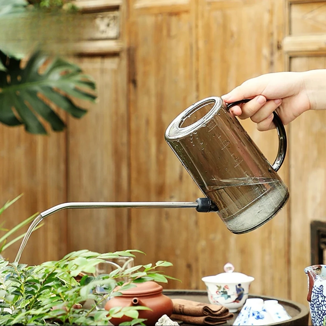 汉轩 长嘴浇水壶浇水器喷水壶浇花壶塑料家用多肉种菜浇花洒水壶