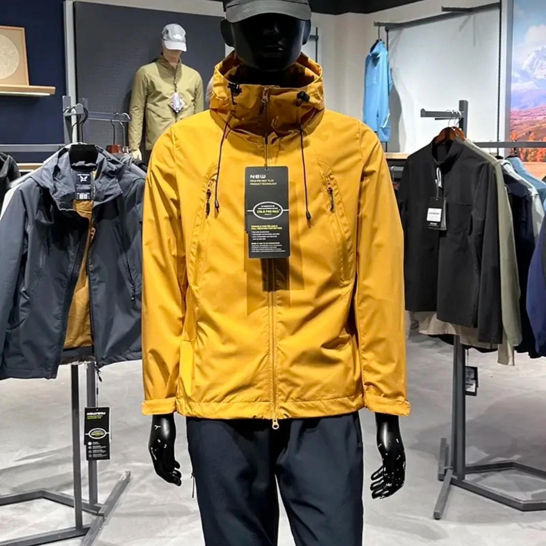 山系防风防水男女冲锋衣情侣款双门襟双拉链软壳户外冲锋衣外套