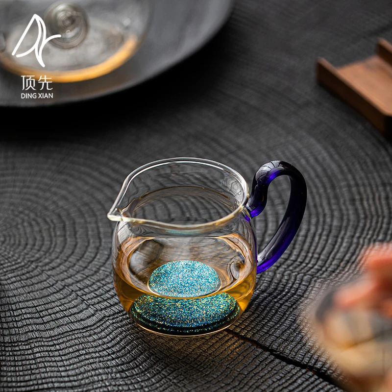 顶先 匠不二斑斓星空公道杯高鹏硅加厚耐热玻璃茶海分茶器A6556
