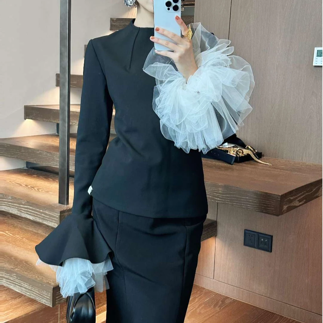 GaiQu“逃跑计划”设计师秀场款收腰可拆卸气质法式复古赫本外套