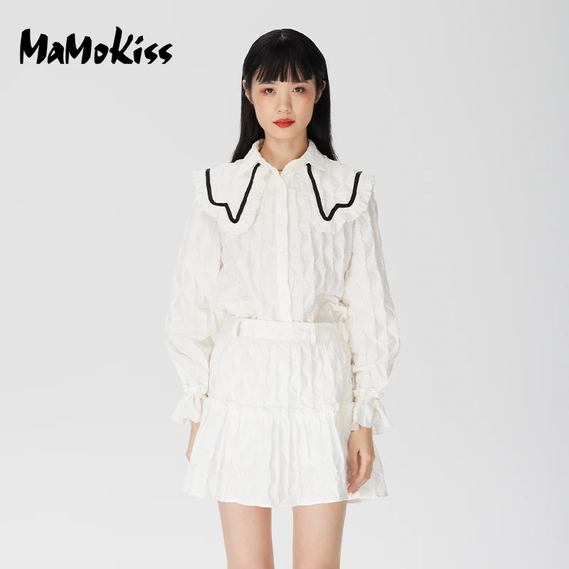 【SY精选】MAMOKISS 年秋季时尚花边百搭长袖套装MKBL236147