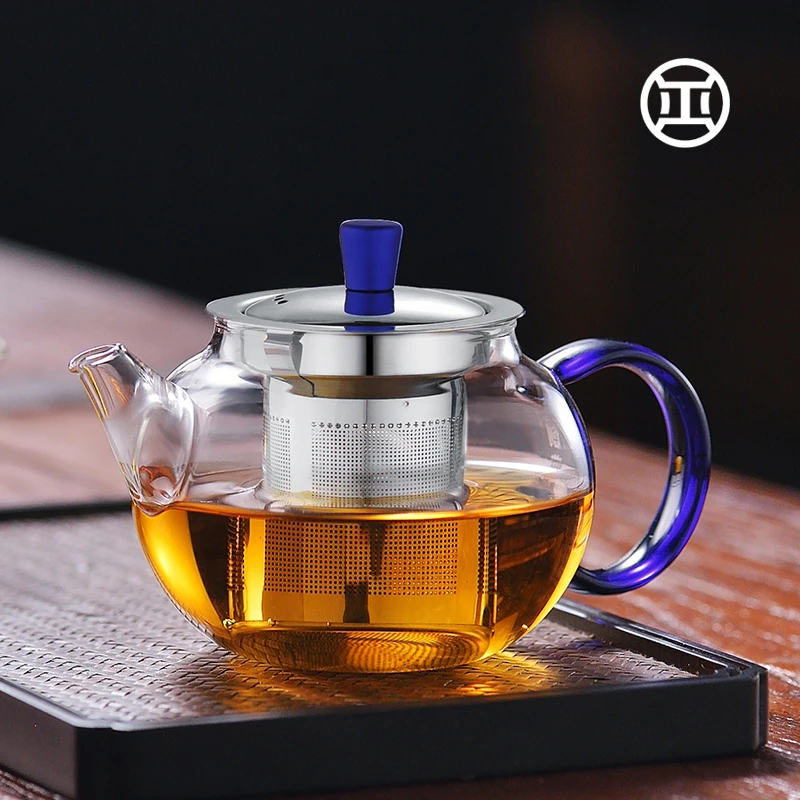 纯正日式小号玻璃泡茶壶单壶茶水分离带过滤功夫茶壶加厚小容量壶