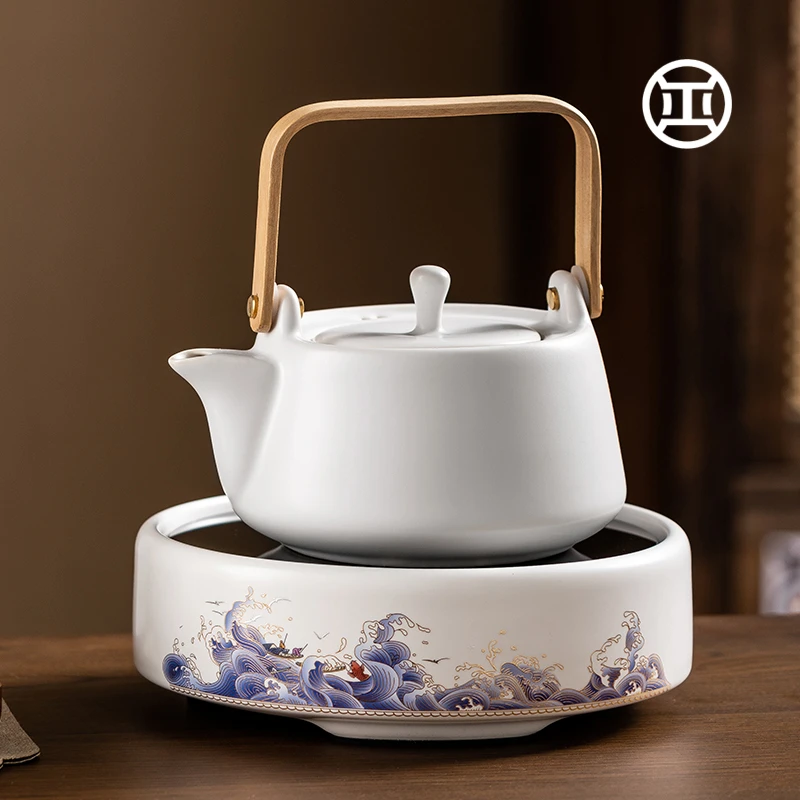 纯正陶瓷烧水壶泡茶专用煮茶器提梁茶壶电陶炉陶壶单壶煮茶壶茶炉