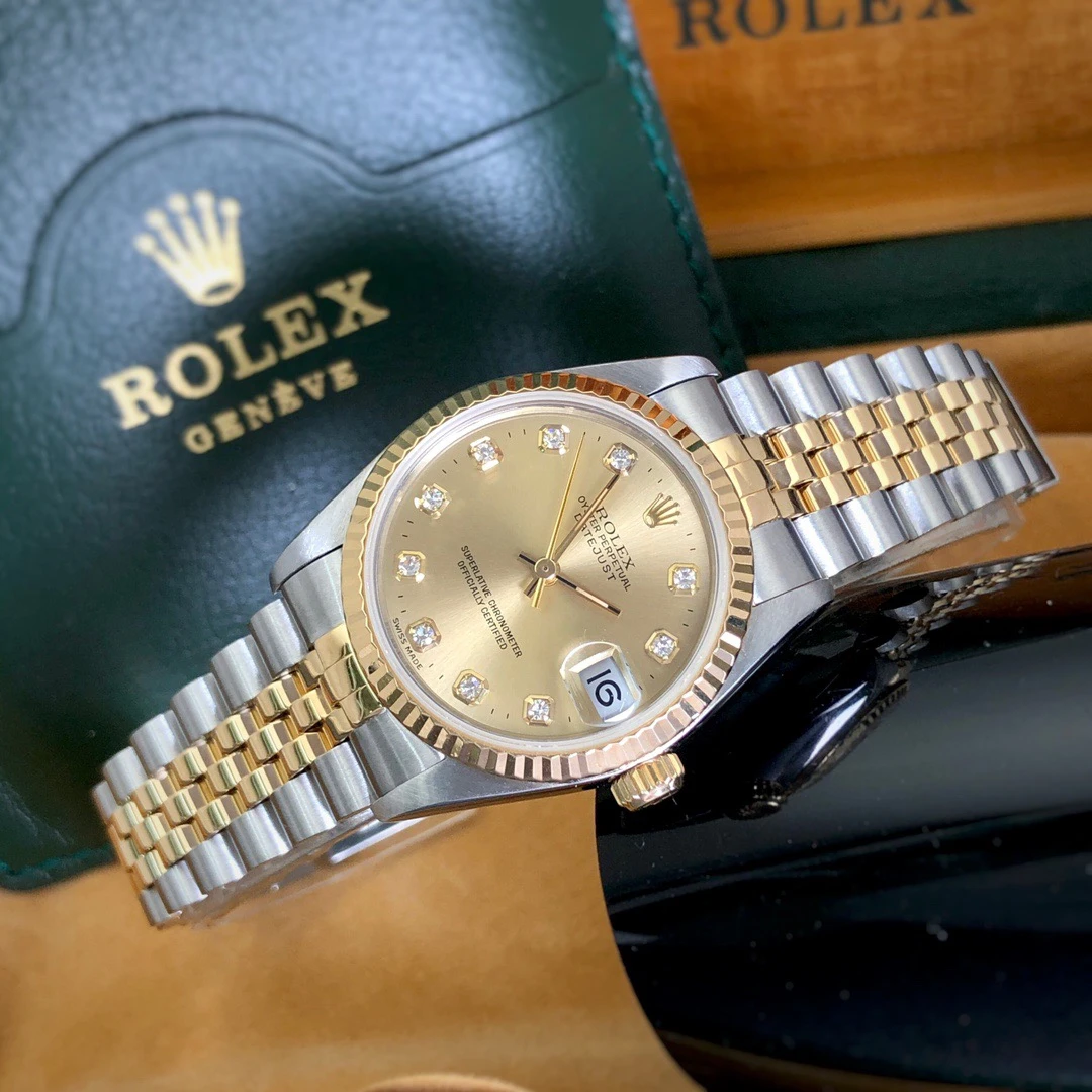 99新 Rolex/劳力士 /日志68273/31mm/金盘原钻大包钻/14181