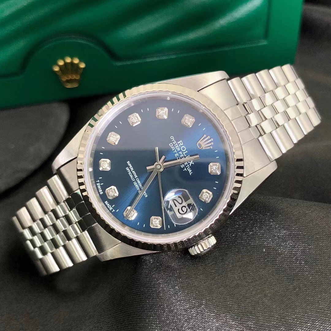 99新 Rolex/劳力士 /日志/蓝盘/36mm/后钻/单表/14633 /大扣钢
