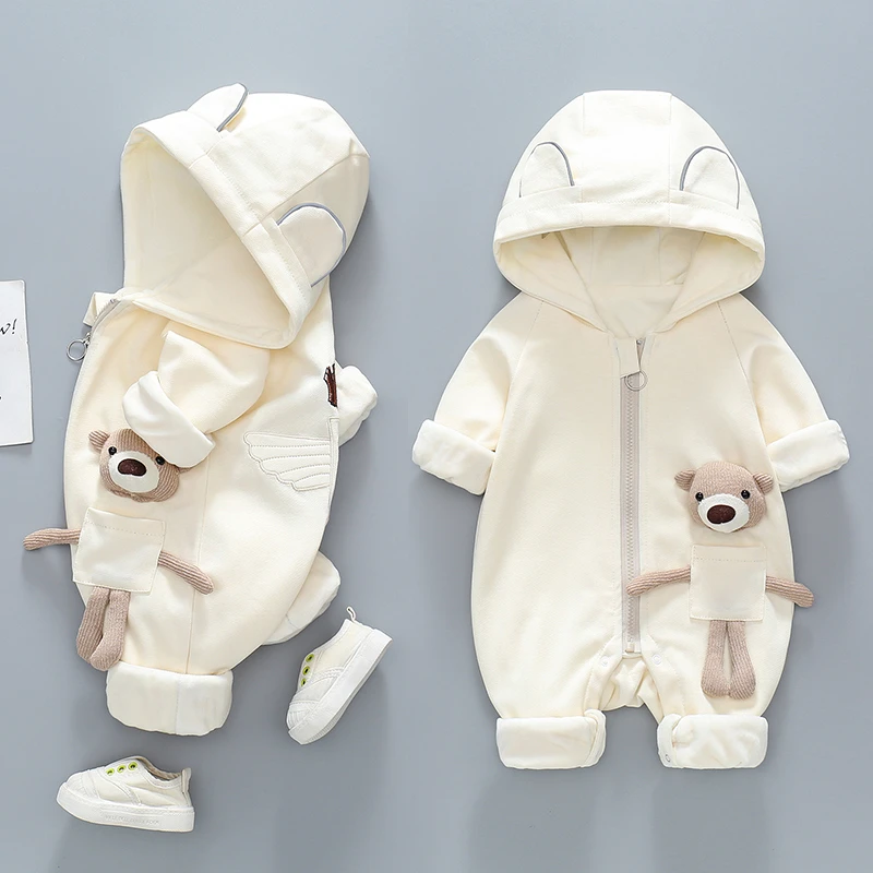 网红超萌婴儿连体衣男女宝宝衣服春秋外出服新生幼儿加绒纯棉秋装