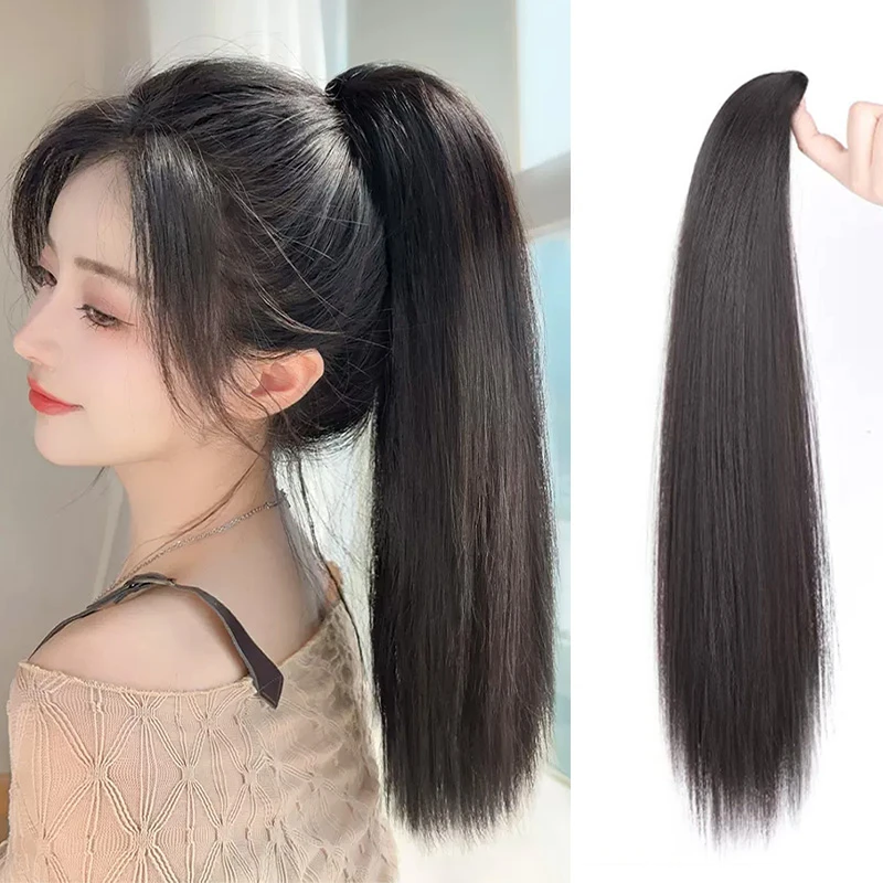 【气质感高马尾】假发女马尾抓夹式高马尾仿真发自然长直发轻薄假发