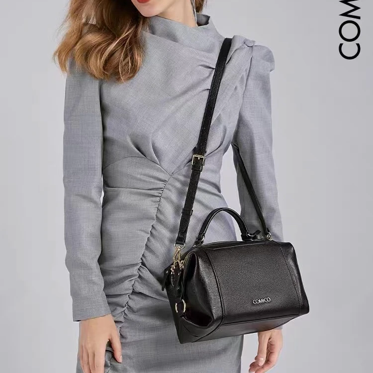 comico/高美高经典头层牛皮斜跨女包高级感满满春季女斜跨包C5589