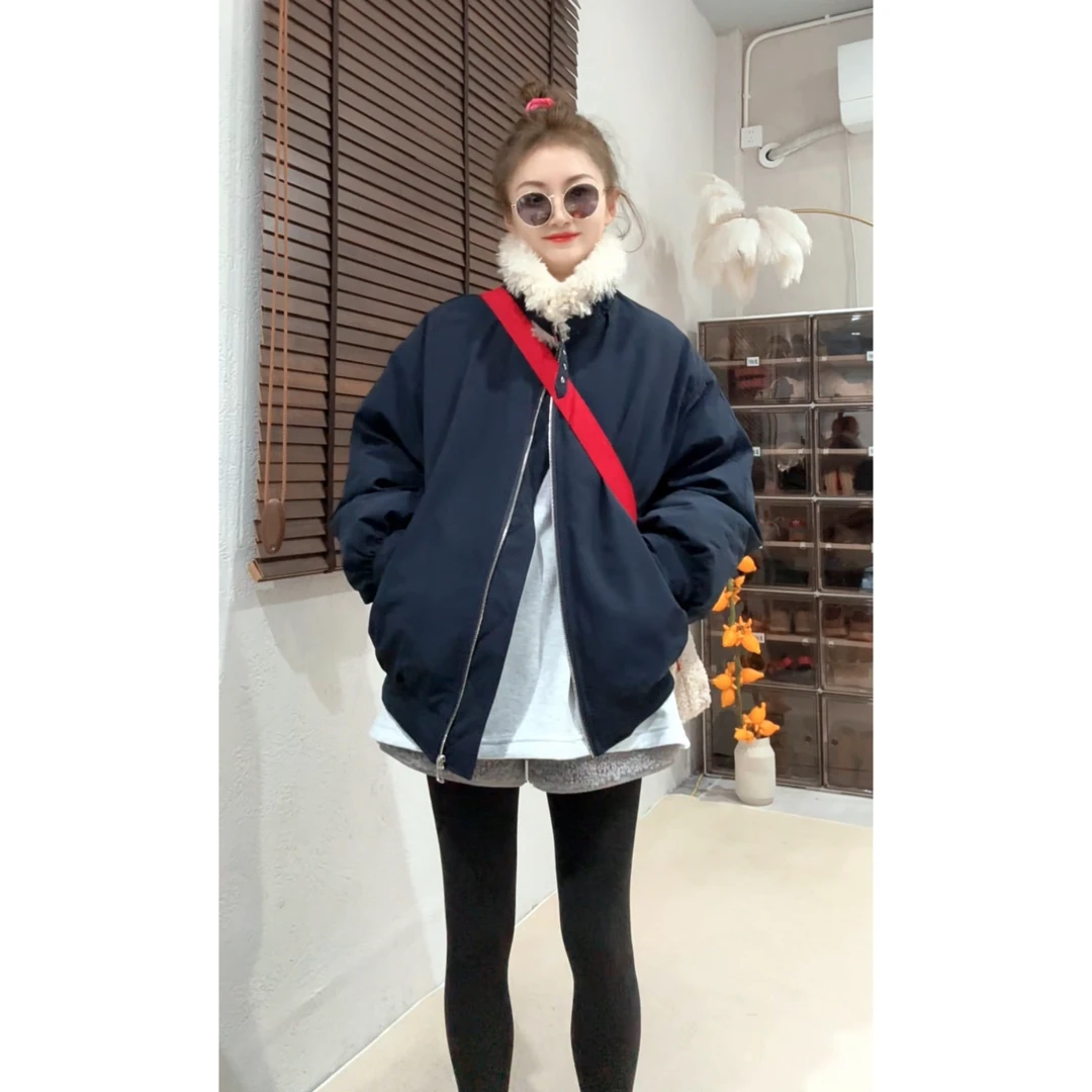 【Z.D.C】毛毛领的一件夹克羽绒外套/宽松保暖百搭