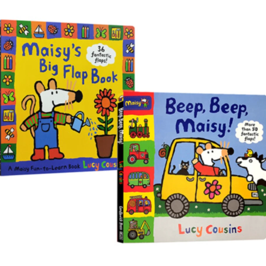 英文原版 小鼠波波翻翻书Big Flap/Beep Beep交通工具认知纸板书