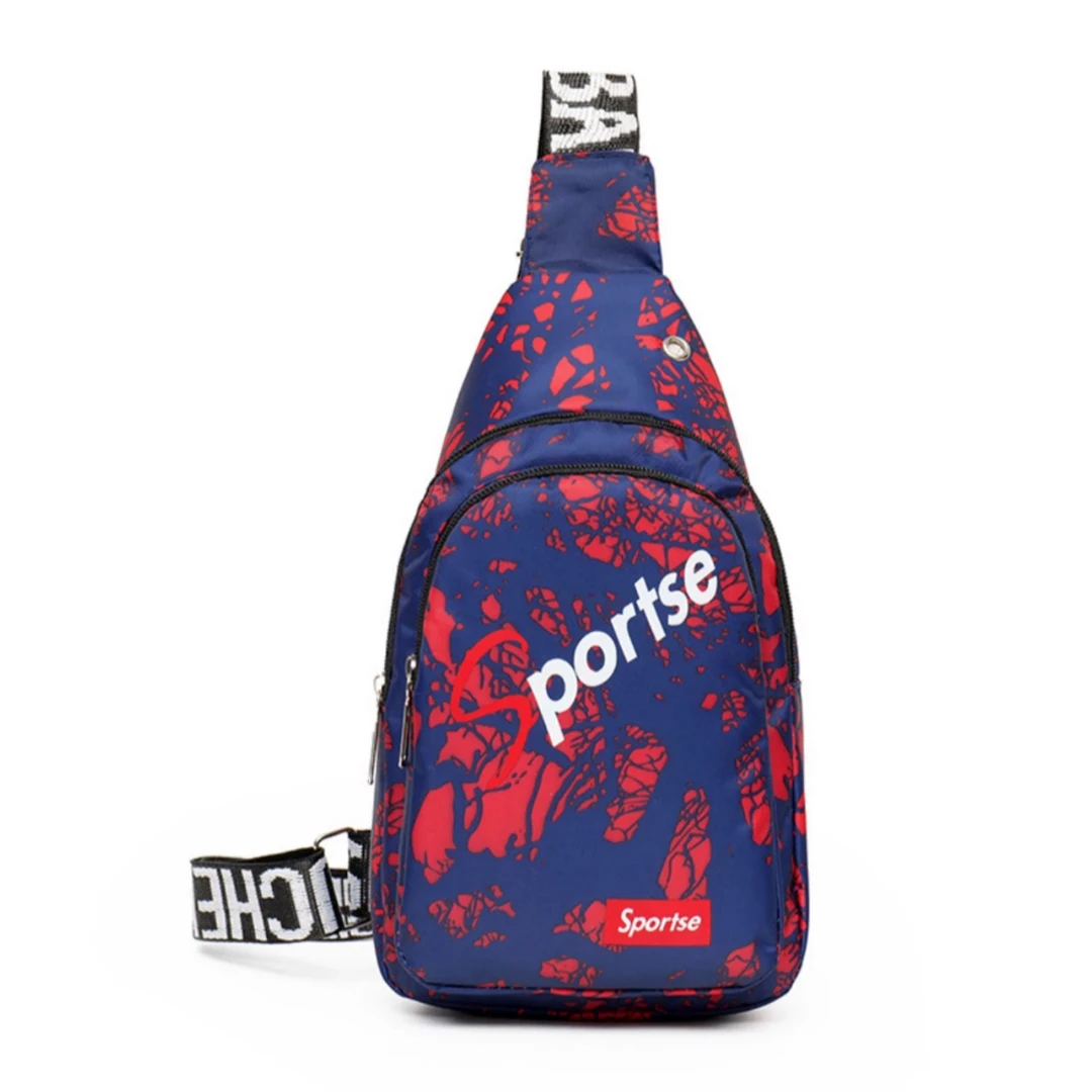 时尚胸包运动胸前斜挎包单肩包大容量户外休闲旅行多功能运动包