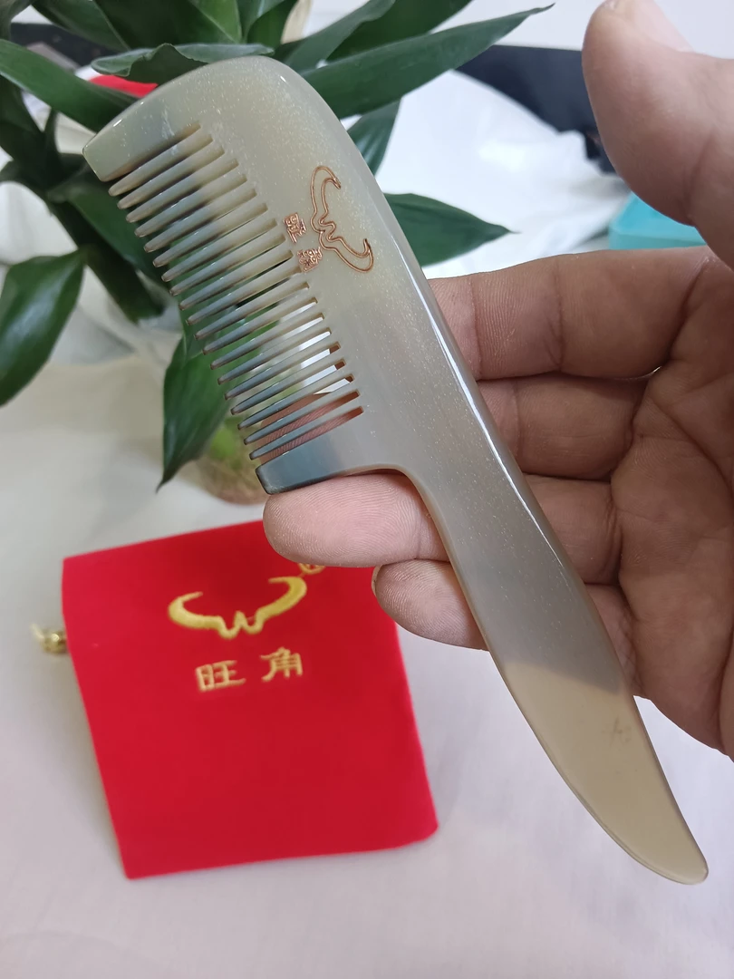 旺角牌白色水牛角梳