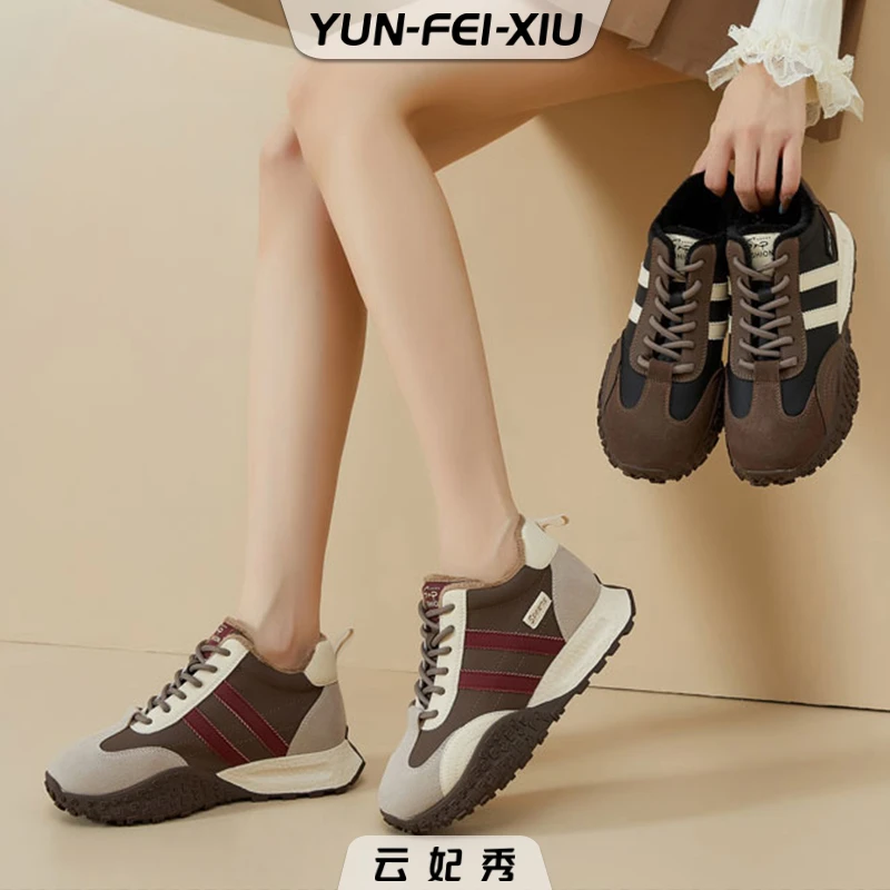 大码女鞋时尚休闲鞋百搭韩版运动鞋透气拼接轻便软底冬冬季KYK602