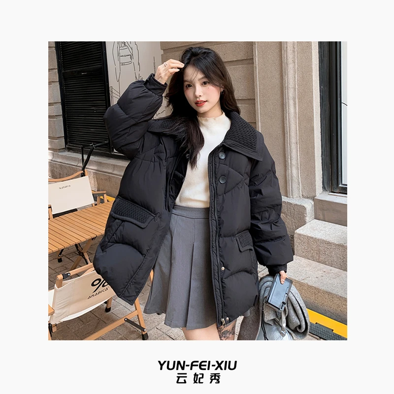 云妃秀大码女装羽绒服时髦气质减龄胖妹妹保暖白鸭绒外套冬季8802