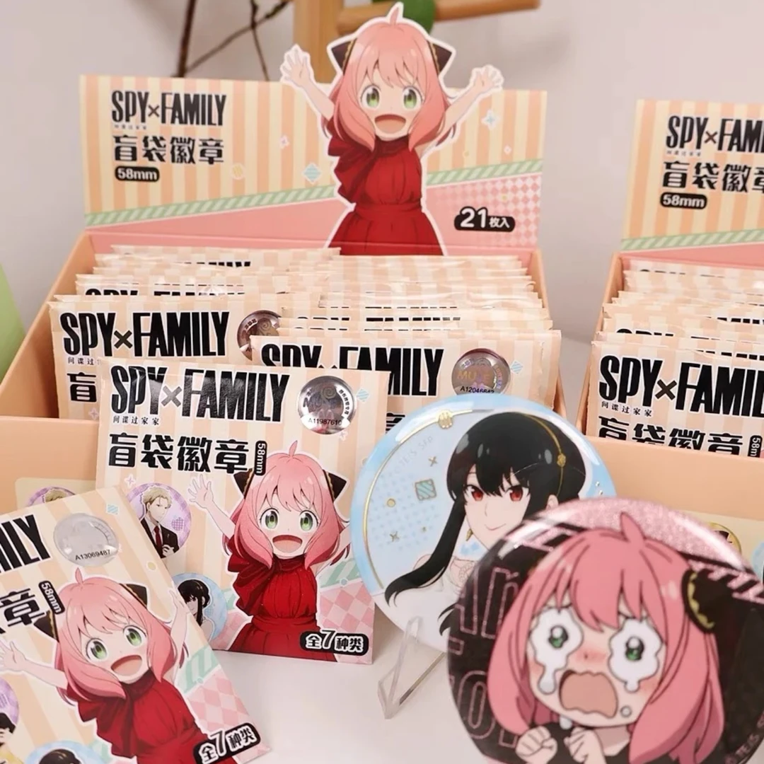 【拆袋】Spy-family正版间谍过家家双闪徽章阿尼亚约尔潮玩吧唧盲盒