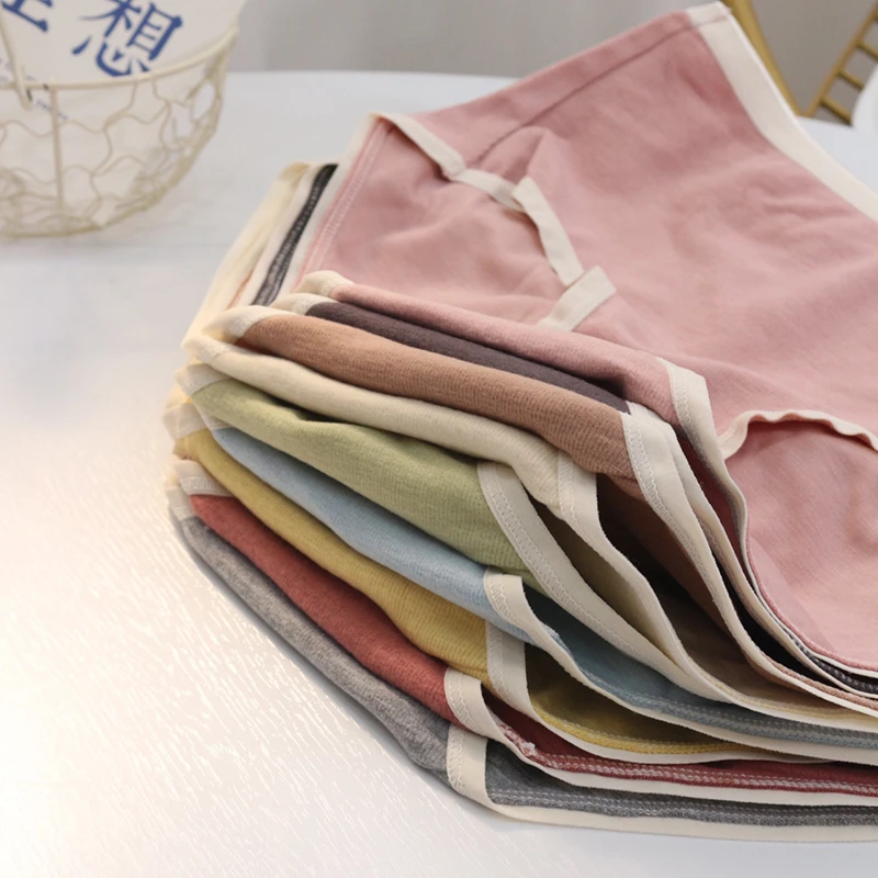 简约混纺裆高腰女士三角裤