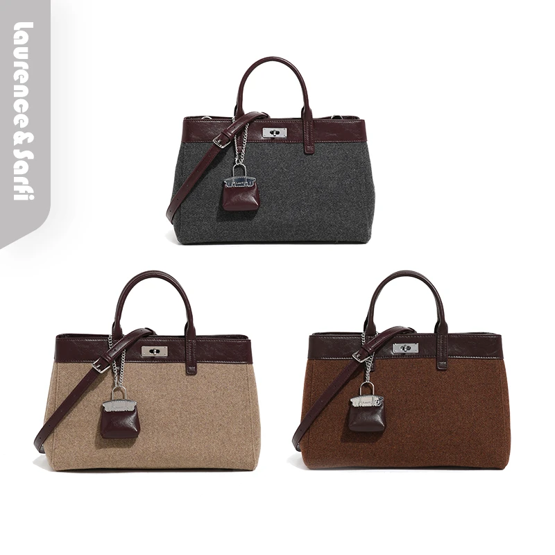 Laurence&Sarfi路易赛菲【山谷诗意】时尚百搭高级感手提斜跨通勤包