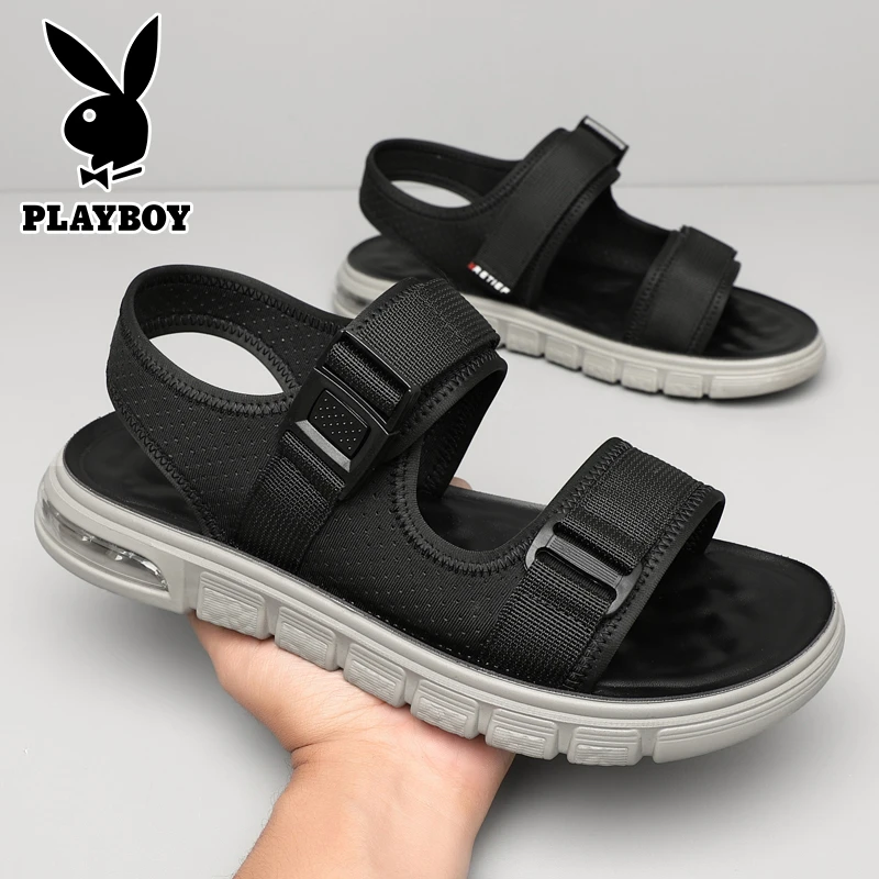 花花公子男士凉鞋男2025夏季透气百搭凉拖外穿休闲沙滩鞋运动拖鞋