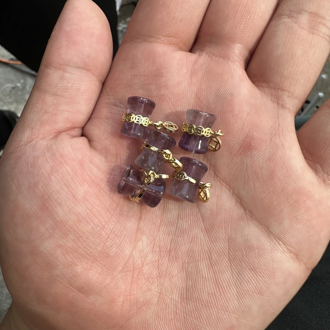 【小慧甄选】天然水晶路路通diy配件 多样性发一件