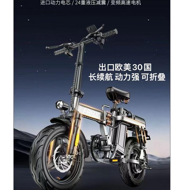 FRRX昕诚折叠电动车48V25A续航60-70公里户外动能回收新国标代步